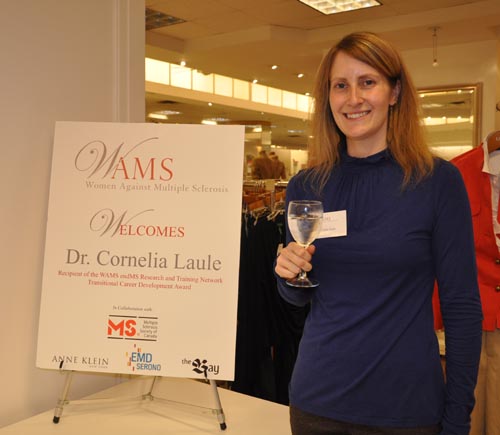 Dr. Cornelia Laule at the Women Against MS award event